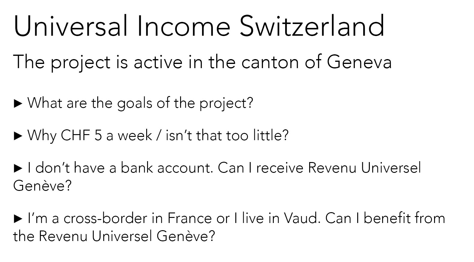 Geneva citizen UBI Geneva citizen UBI